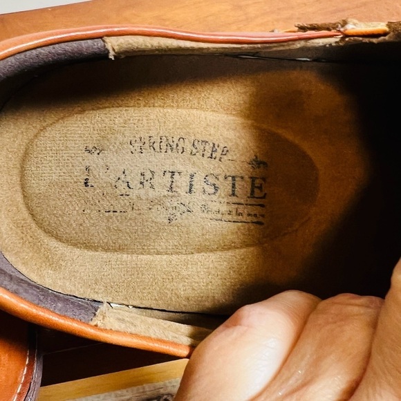 Spring Step L'Artiste Swedish Style‎ Clog Mule Cognac Leather Size 42 Festival - Picture 9 of 11